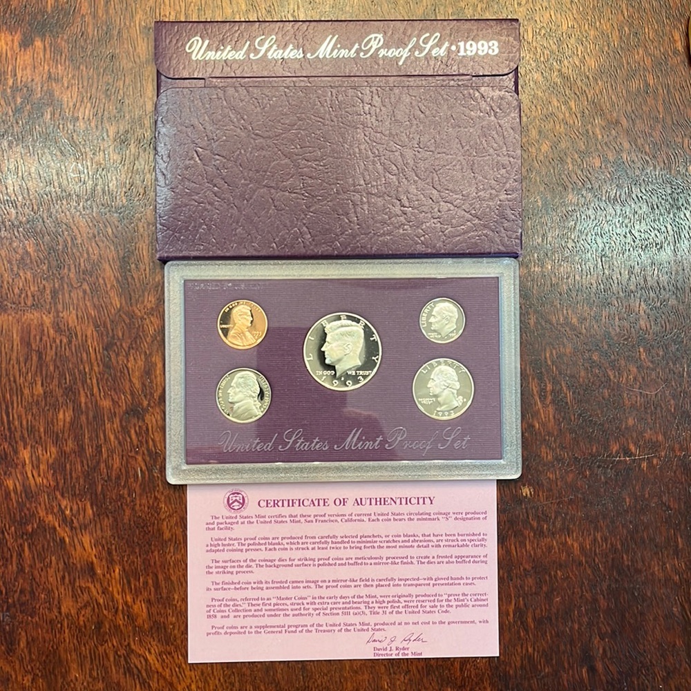 US Mint Proof Set 1993